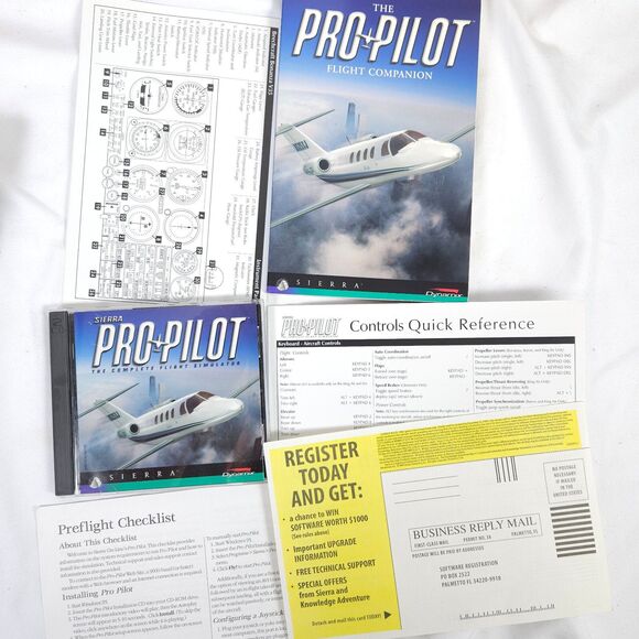 Sierra PRO PILOT 98 Flight Simulator Computer Game PC CD-ROM Big Box - Picture 3 of 7